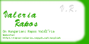 valeria rapos business card